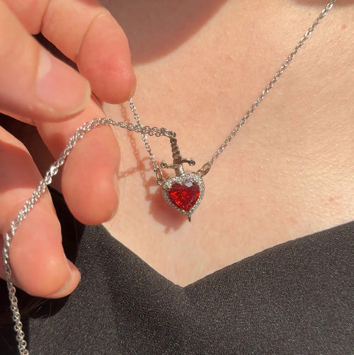 Heart & Sword Necklace